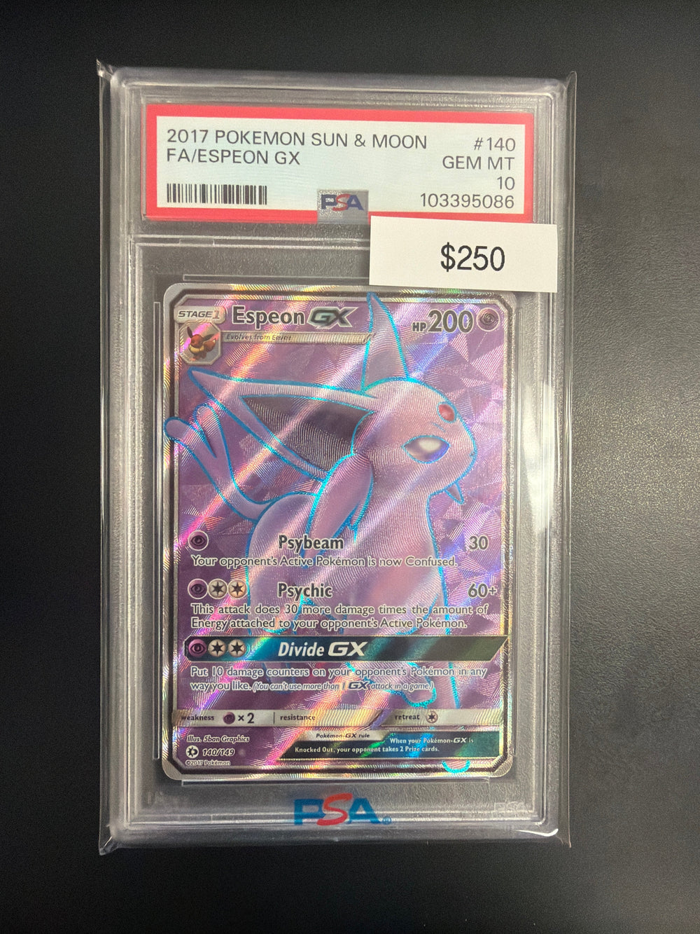 Pokemon 2017 Espeon GX #140 PSA 10