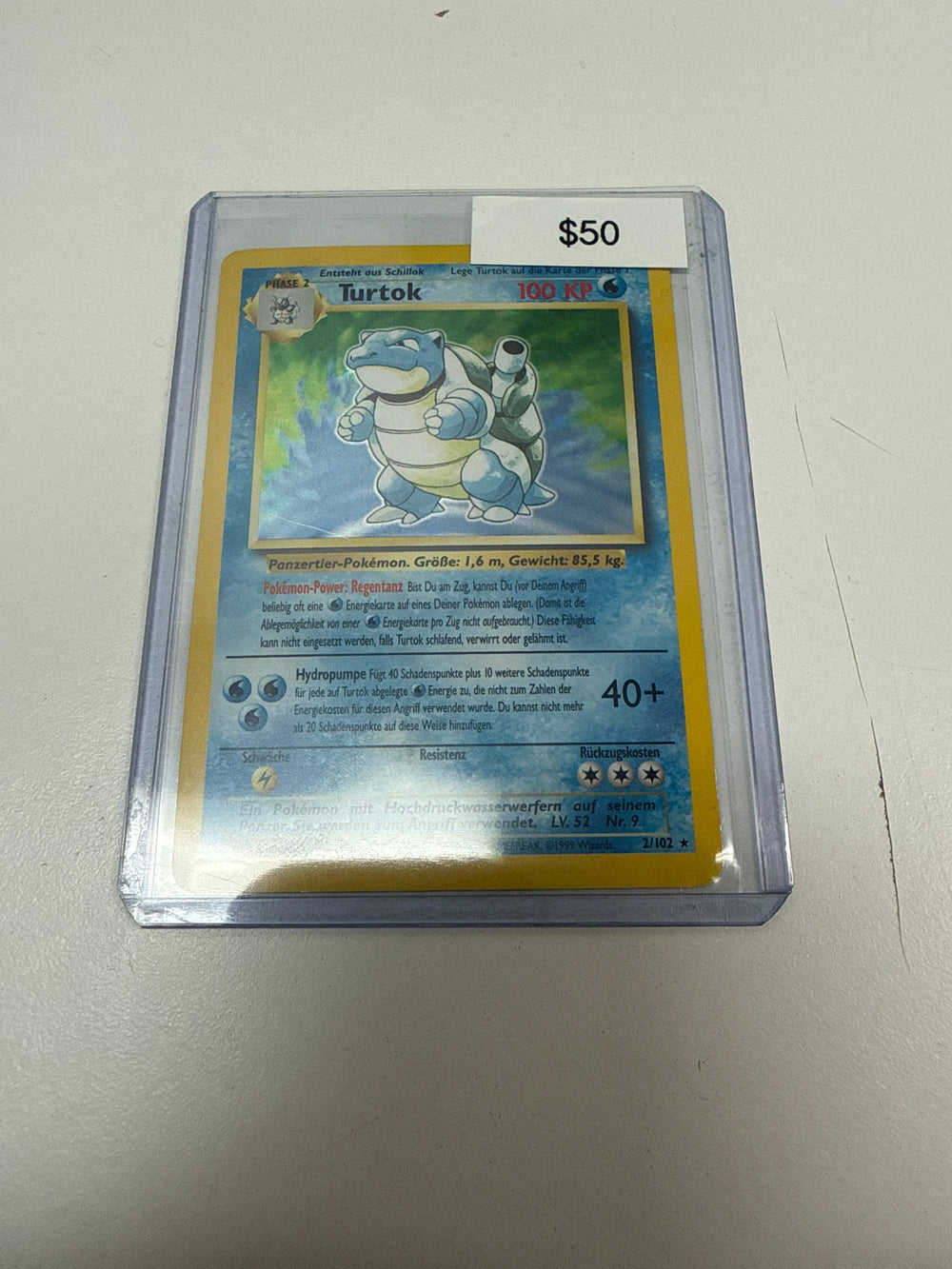 Pokemon Base Set Blastoise (German) Holo #2/102