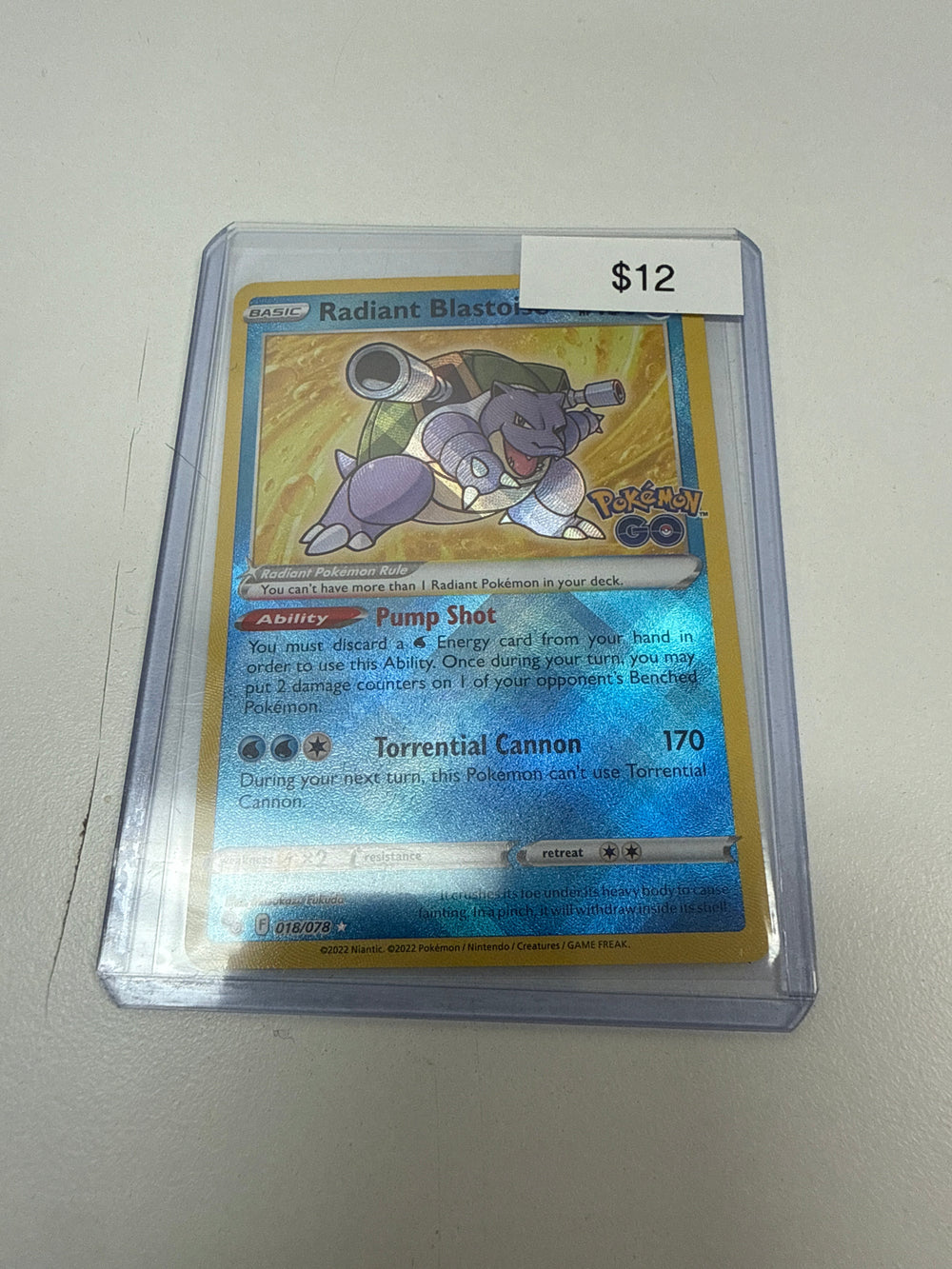 Pokemon Radiant Blastoise #018/078