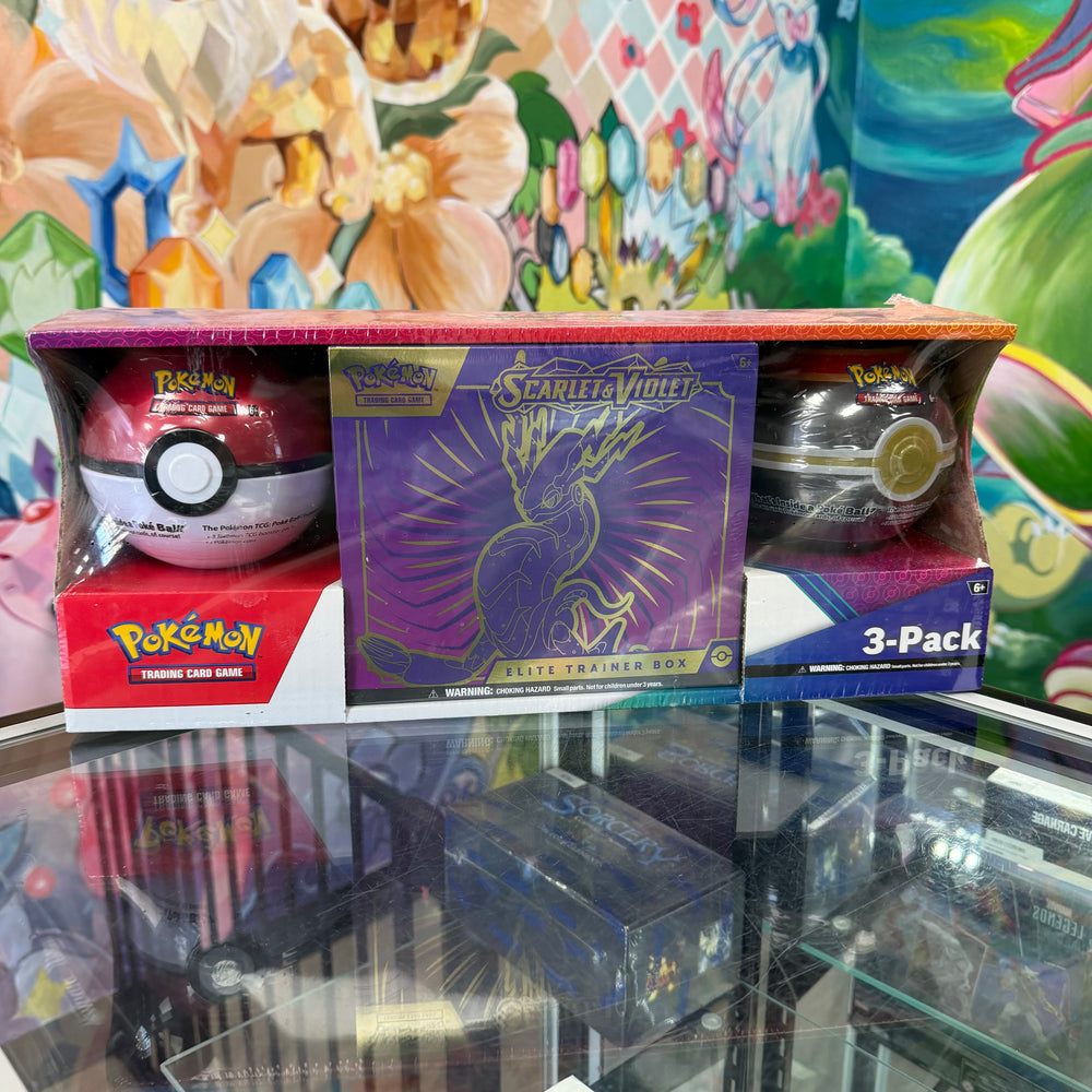 Pokemon Scarlet & Violet Base Set Elite Trainer Box + 2 Poke Balls Bundle