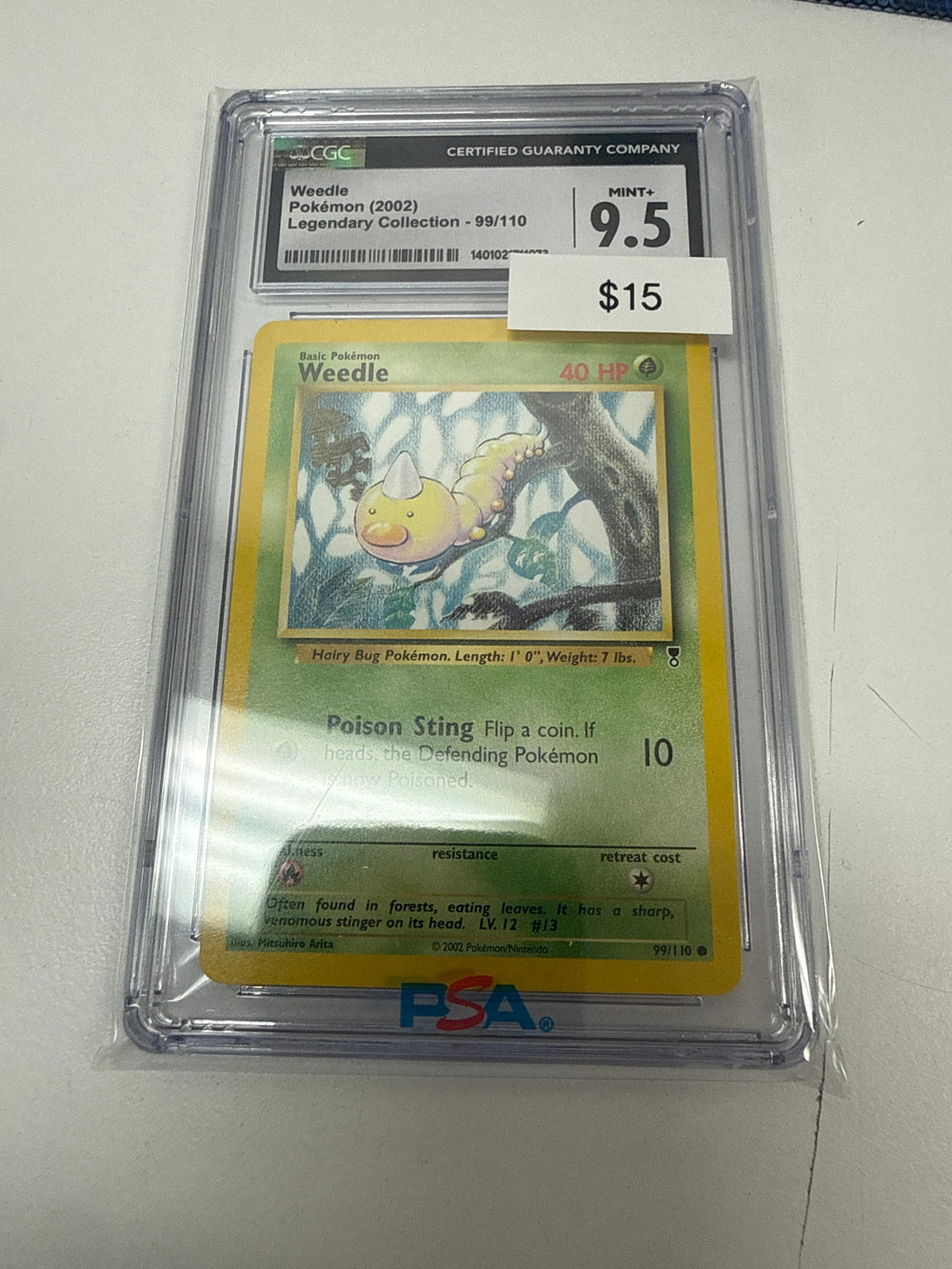 Pokemon Weedle Non-Holo #99/110 CGC 9.5