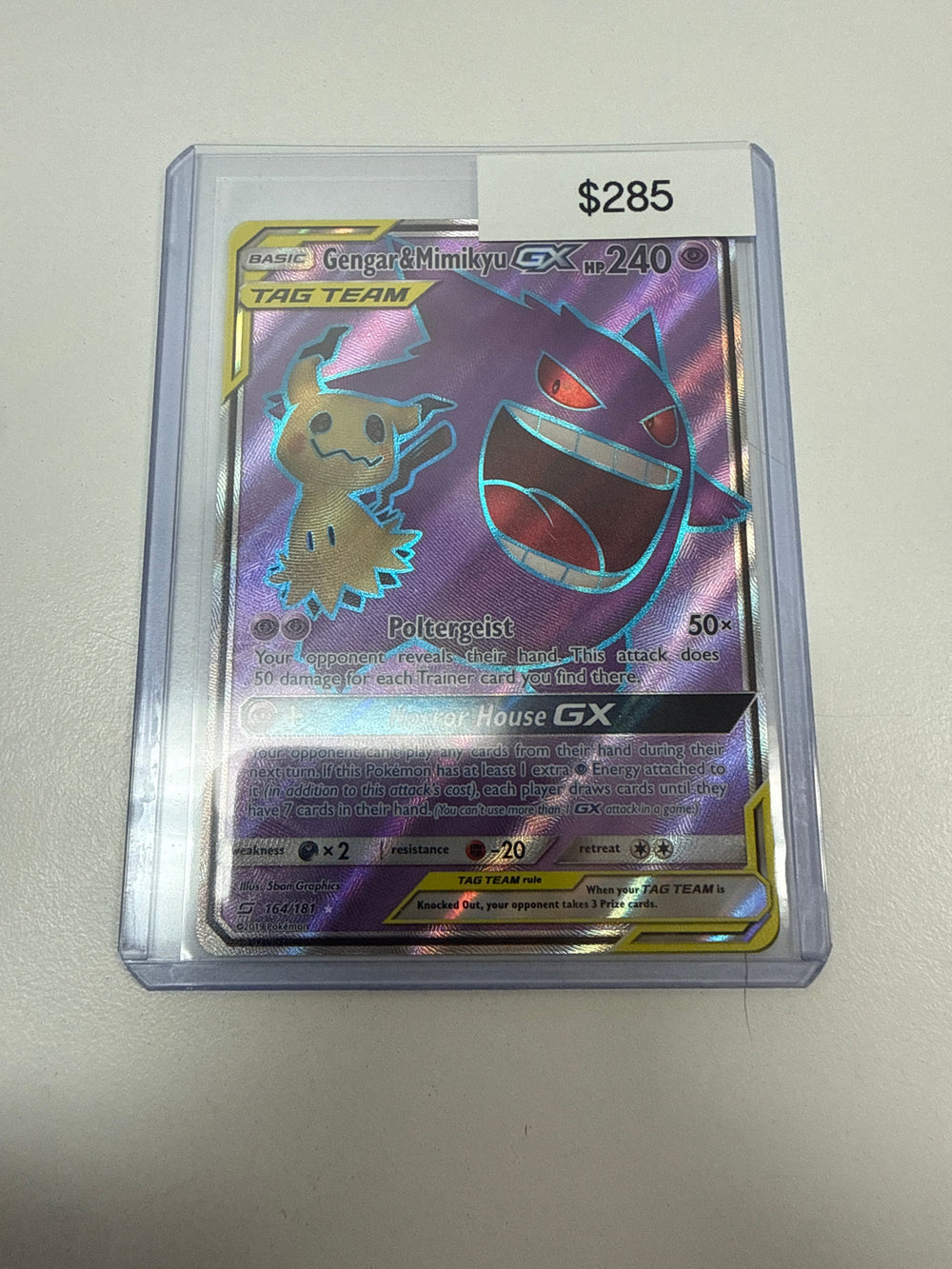 Pokemon Gengar & Mimikyu Gx #164/181