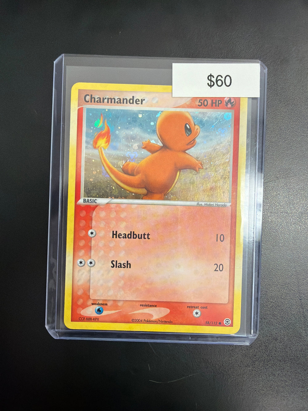 Pokemon Firered Leafgreen Charmander Rev. Holo 58/112