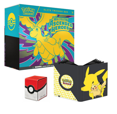 Pokemon - Mega Evolution Ascended Heroes - Elite Trainer Box + Accessories Bundle (MAX 2)