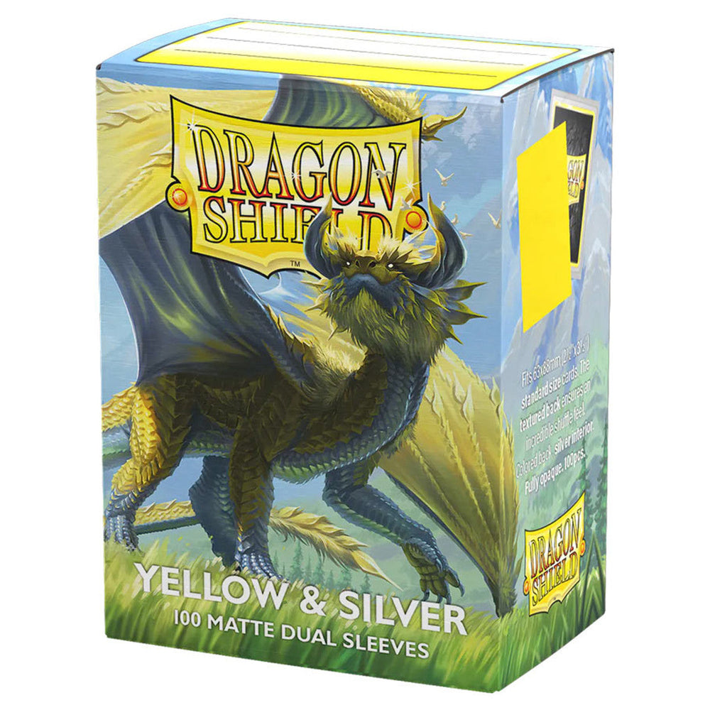 Dragon Shield: Dual Matte Sleeves - Yellow & Silver (100ct)