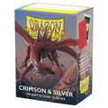 Dragon Shield: Dual Matte Sleeves - Crimson & Silver (100ct)