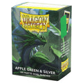 Dragon Shield: Dual Matte Sleeves - Apple Green & Silver (100ct)
