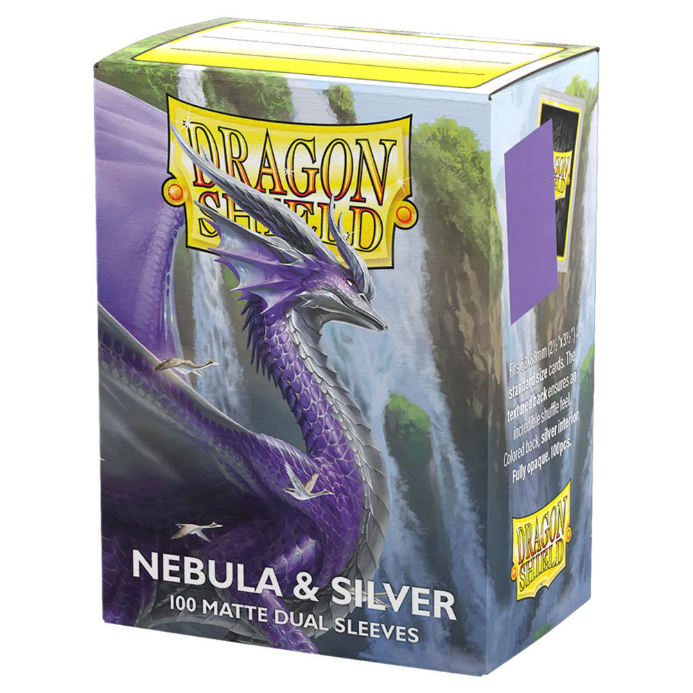 Dragon Shield: Dual Matte Sleeves - Nebula & Silver (100ct)