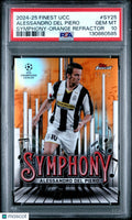 Alessandro Del Piero /25 Topps Finest PSA 10 Symphony Orange Refractor 2024-25