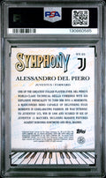Alessandro Del Piero /25 Topps Finest PSA 10 Symphony Orange Refractor 2024-25