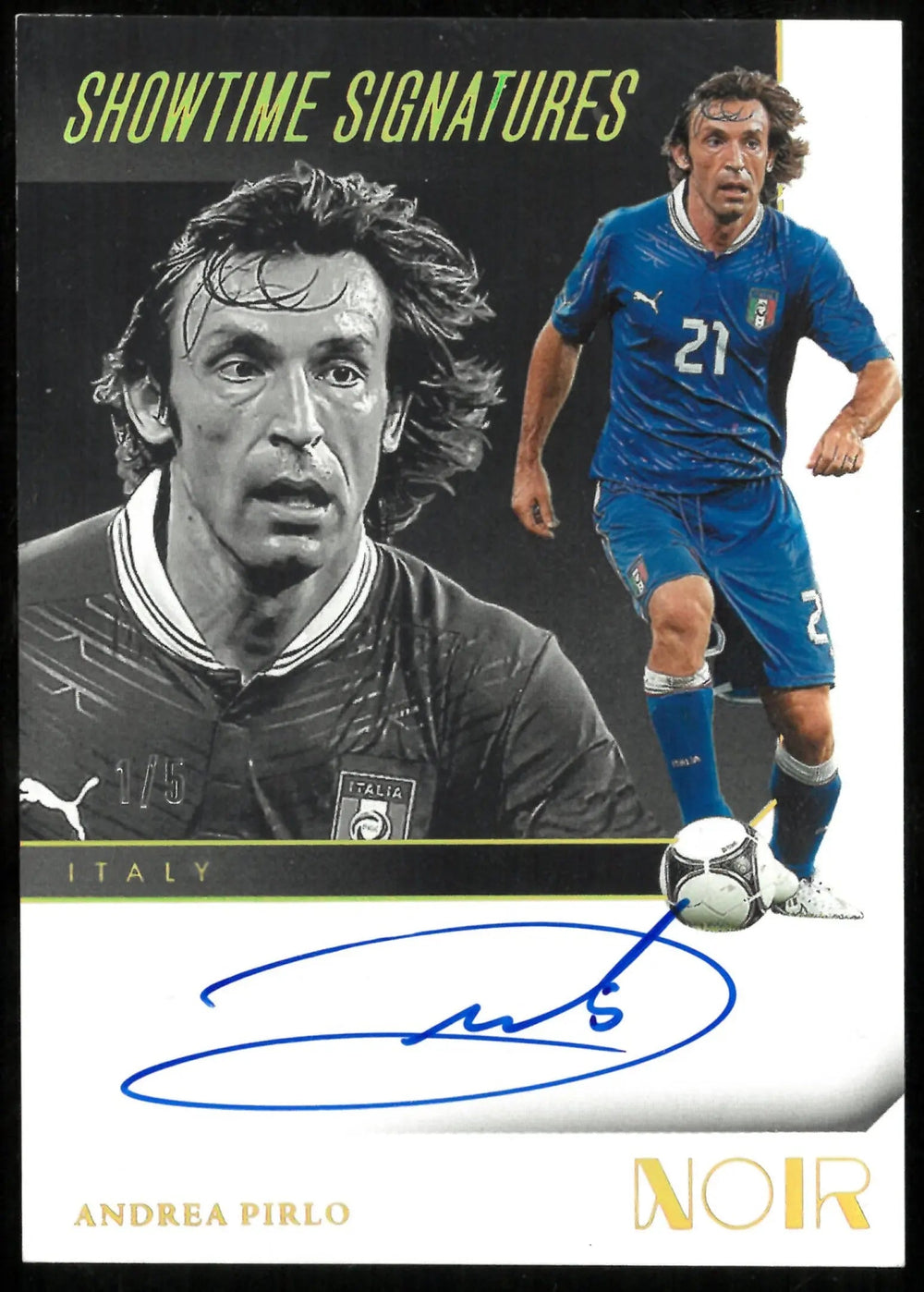 Andrea Pirlo /5 1/5 Auto Showtime Signatures 2024-25 Panini Noir