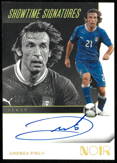 Andrea Pirlo /5 1/5 Auto Showtime Signatures 2024-25 Panini Noir