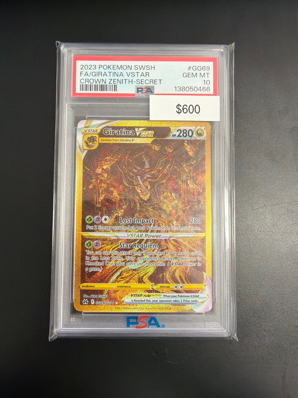 Pokemon Giratina VSTAR Secret #GG69 PSA 10