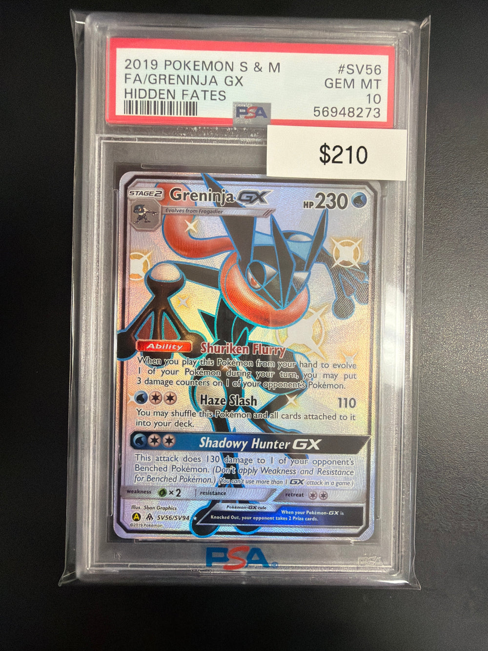 Pokemon Greninja GX #SV56 PSA 10