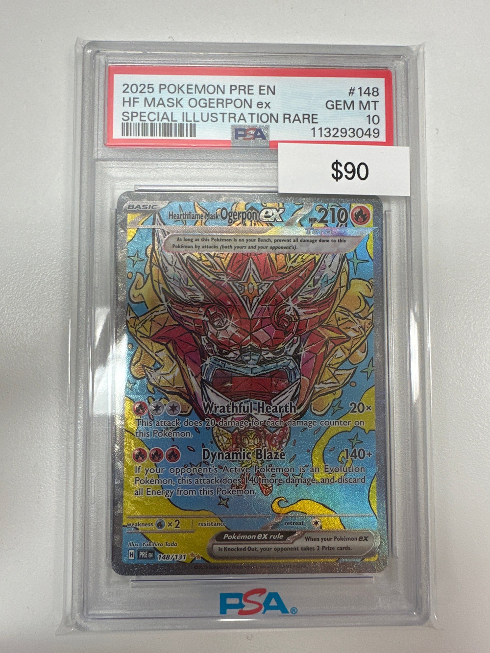 Pokemon Ogerpon ex 148/131 PSA 10