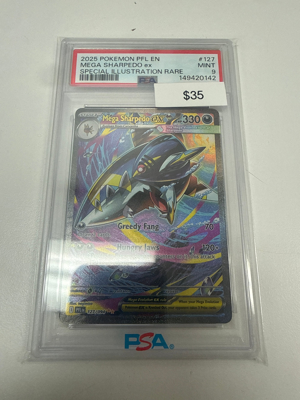Pokemon Mega Sharpedo Ex PSA 9