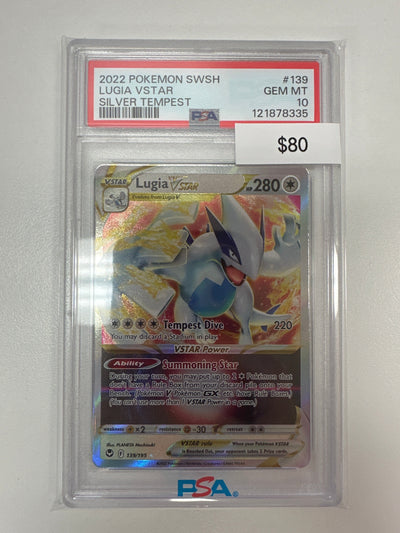 Pokemon Lugia Vstar 139/195 PSA 10