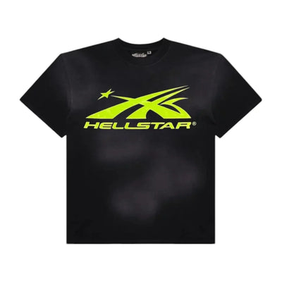 HELLSTAR SPORTS CORE LOGO TEE BLACK/NEON GREEN