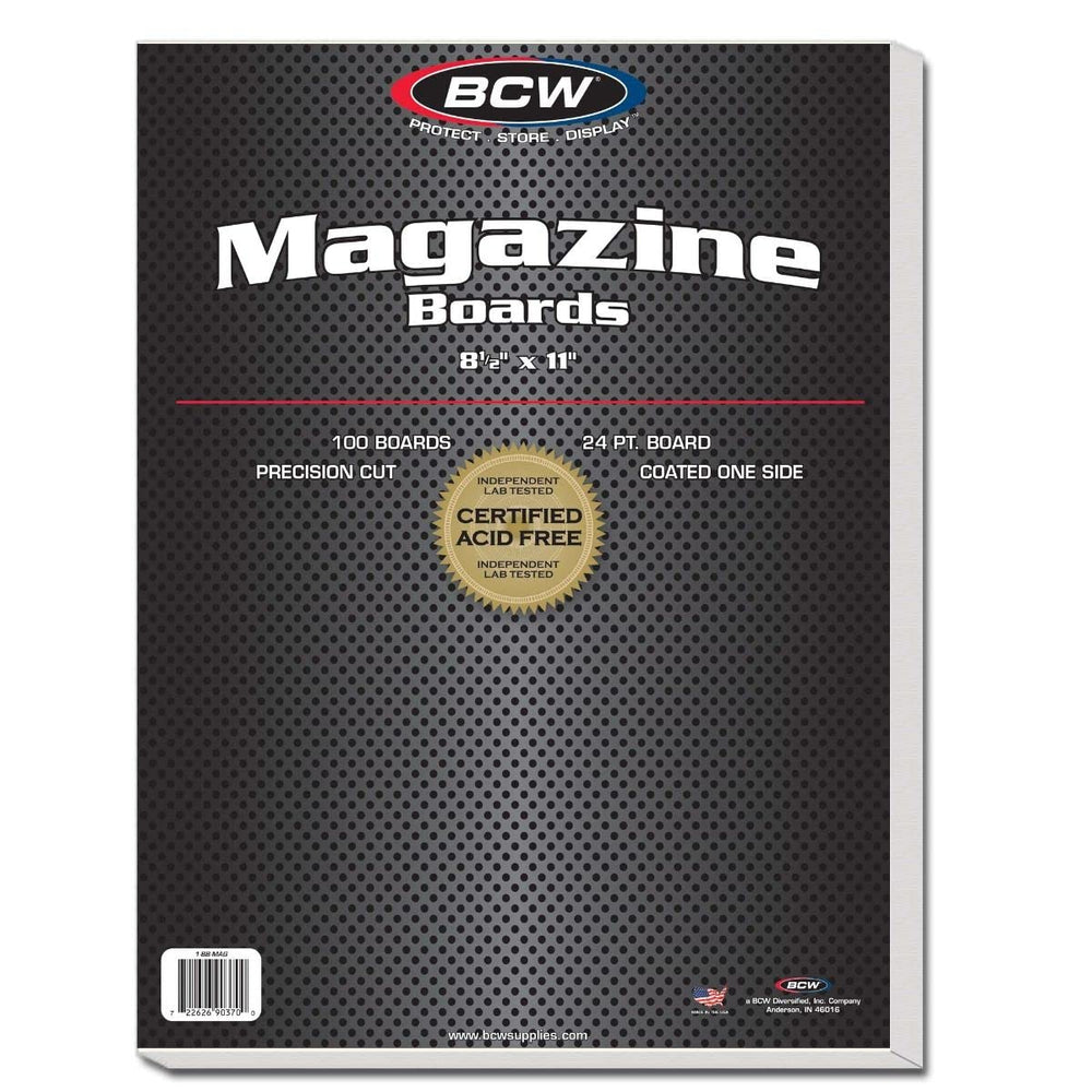 BCW Magazine Backing Boards 8.5" x 11" – 100 Pack