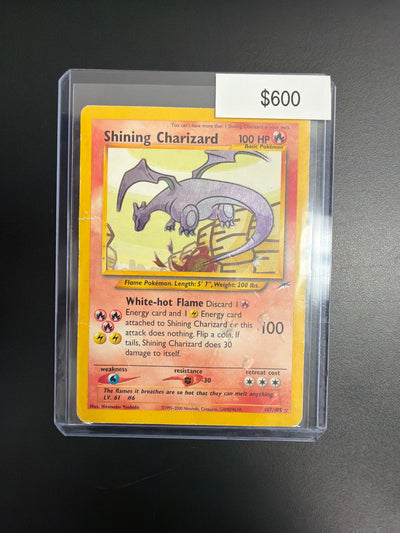 Pokemon Shining Charizard Holo #107/105 Damaged