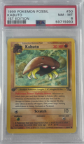 1999 POKEMON FOSSIL KABUTO 1ST EDITION #50 PSA 8