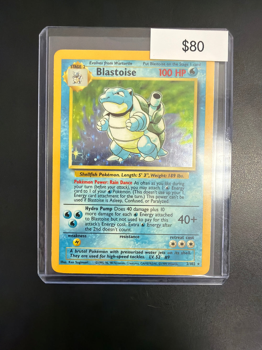 Pokemon Base Set Blastoise #2/102 MP