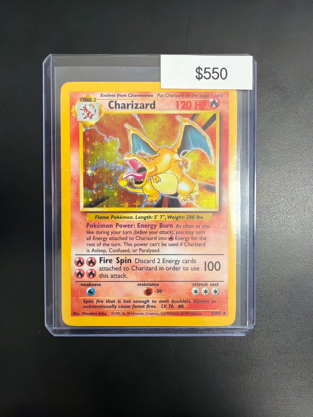 Pokemon Base Set Charizard #4/102 LP