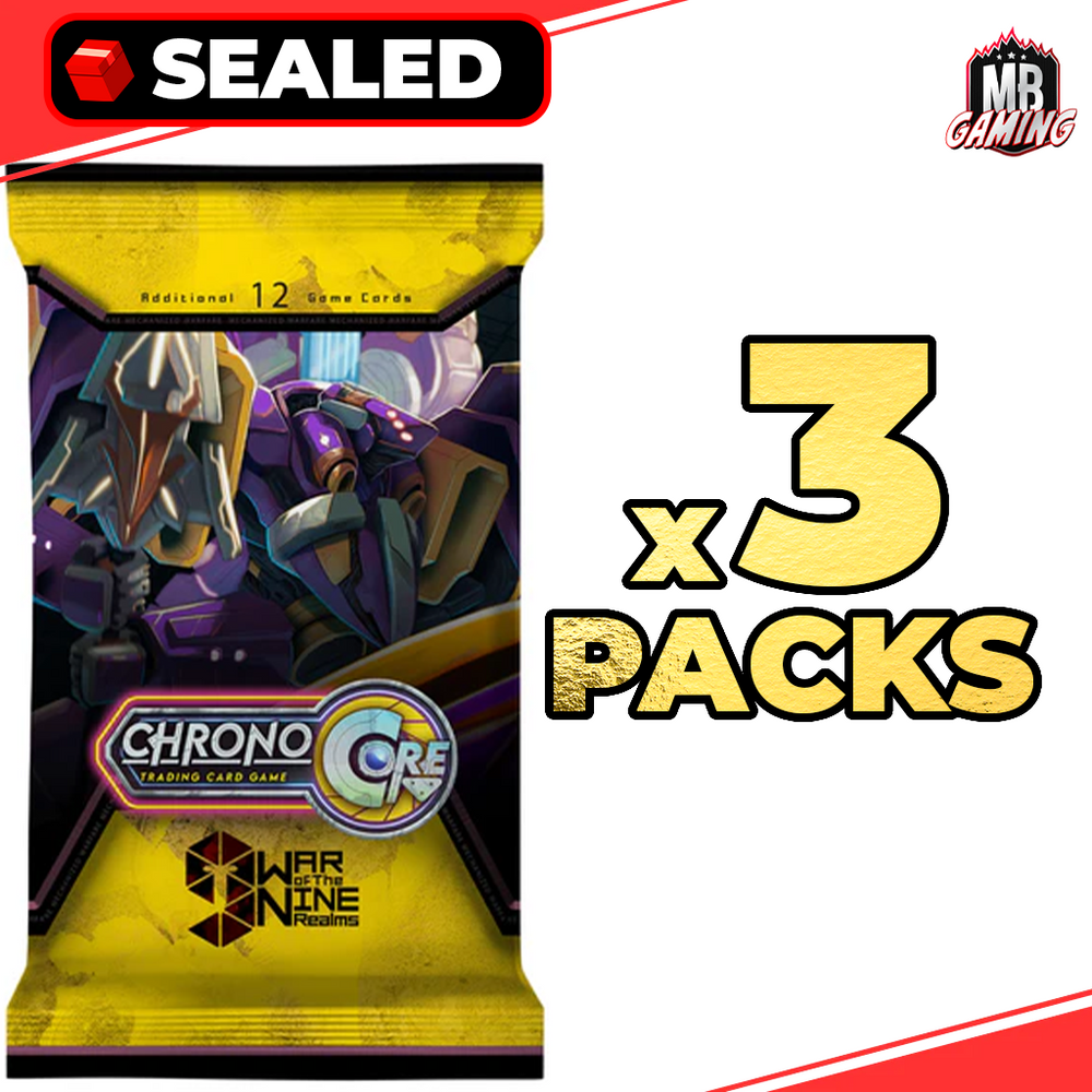 Chrono Core TCG: War of the Nine Realms Booster Pack x3