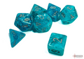 Chessex: Cirrus Aqua/Silver 7-Die Set
