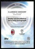 Clarence Seedorf /50 Auto GOLD 2024-25 Topps UEFA