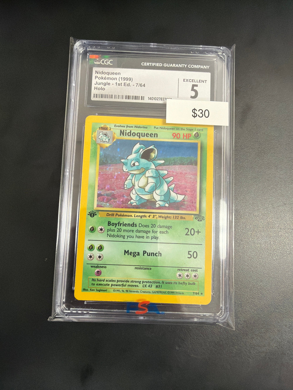 Pokemon Jungle Nidoqueen 1st Ed. #7 CGC 5