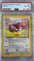 1999 POKEMON JUNGLE #51 EEVEE PSA 8