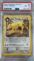 2000 POKEMON ROCKET #42 DARK PERSIAN PSA 8