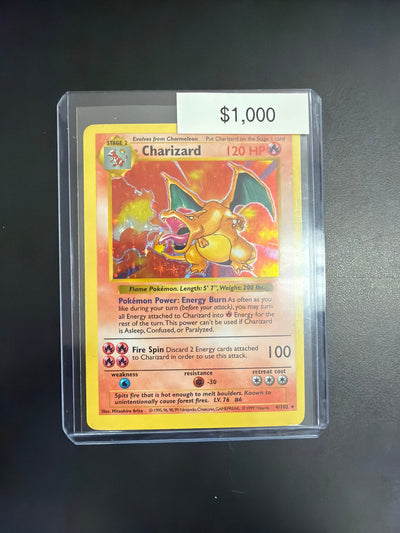 Pokemon Base Set Charizard Shadowless #4/102 HP