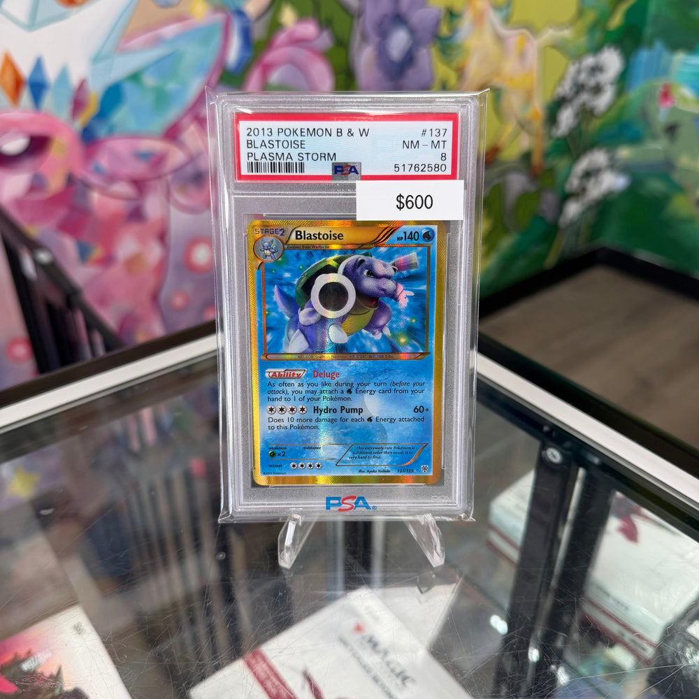 Pokemon Black & White Blastoise Plasma Storm #137 PSA 8