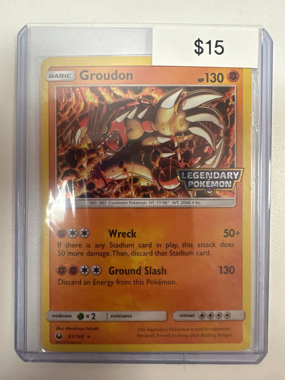 Pokemon Groudon Legendary Pokemon Stamp 81/168