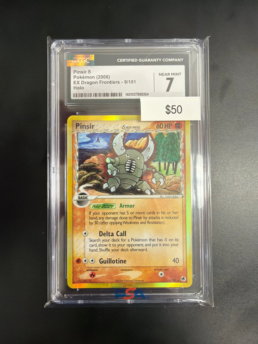 Pokemon Pinsir Delta Species Rev. Holo CGC 7