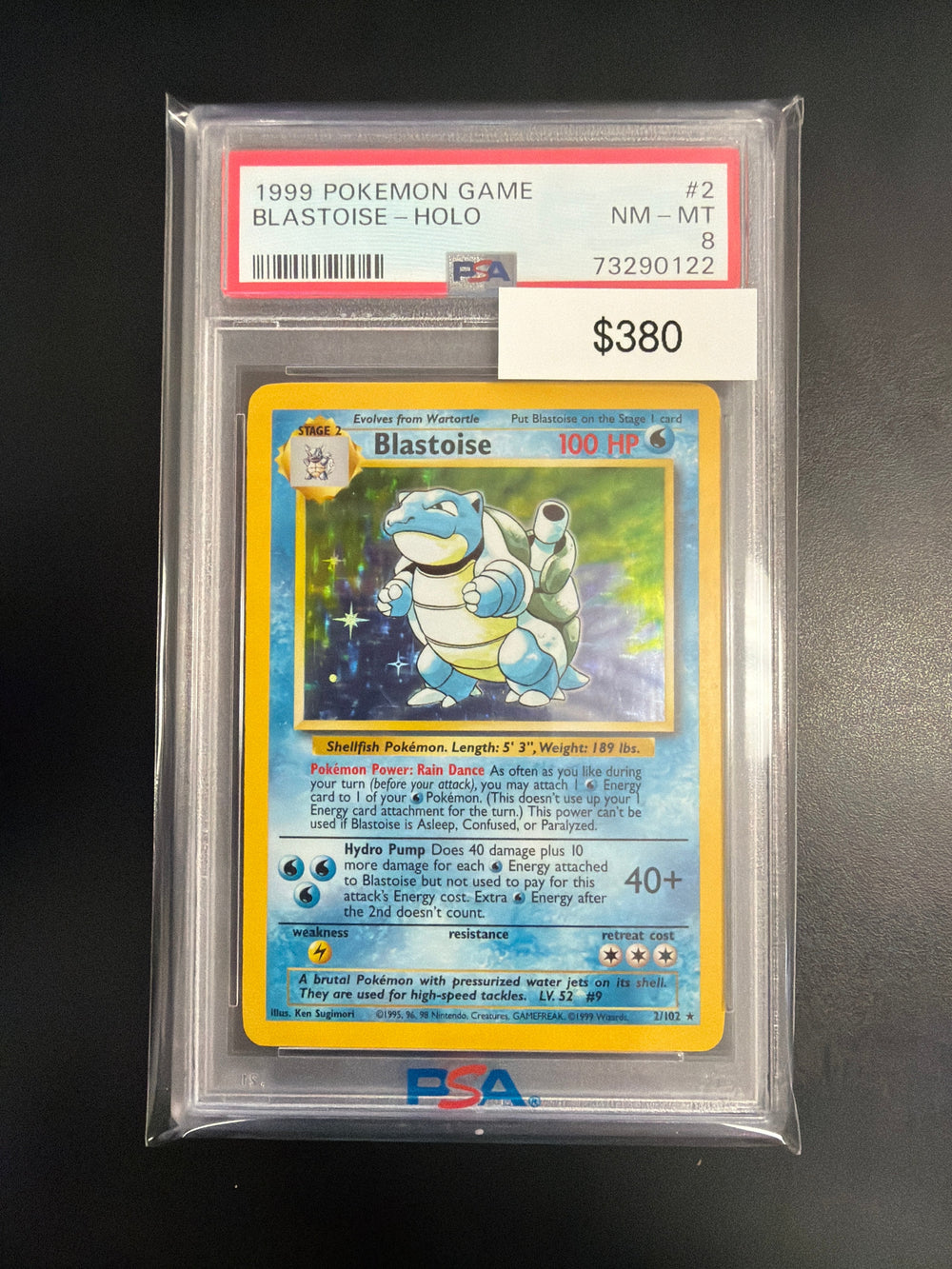 Pokemon Base Set Blastoise #2 PSA 8