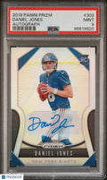 Daniel Jones PSA 9 RC Auto Rookie Autograph 2019 Panini Prizm Silver
