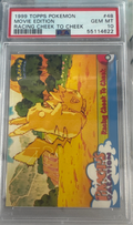 1999 TOPPS POKEMON THE MOVIE EDT #48 MOVIE EDITION RACING CHEEK TO CHEEK PSA 10
