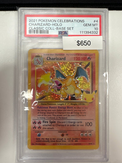 Pokemon Charizard Celebrations 4/102 PSA 10
