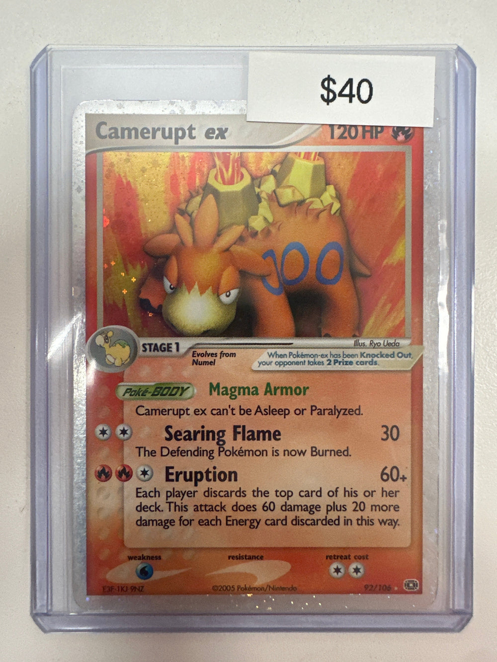 Pokemon Camerupt ex 92/106