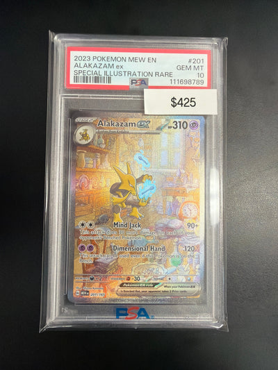 Pokemon 151 Alakazam EX #201 PSA 10