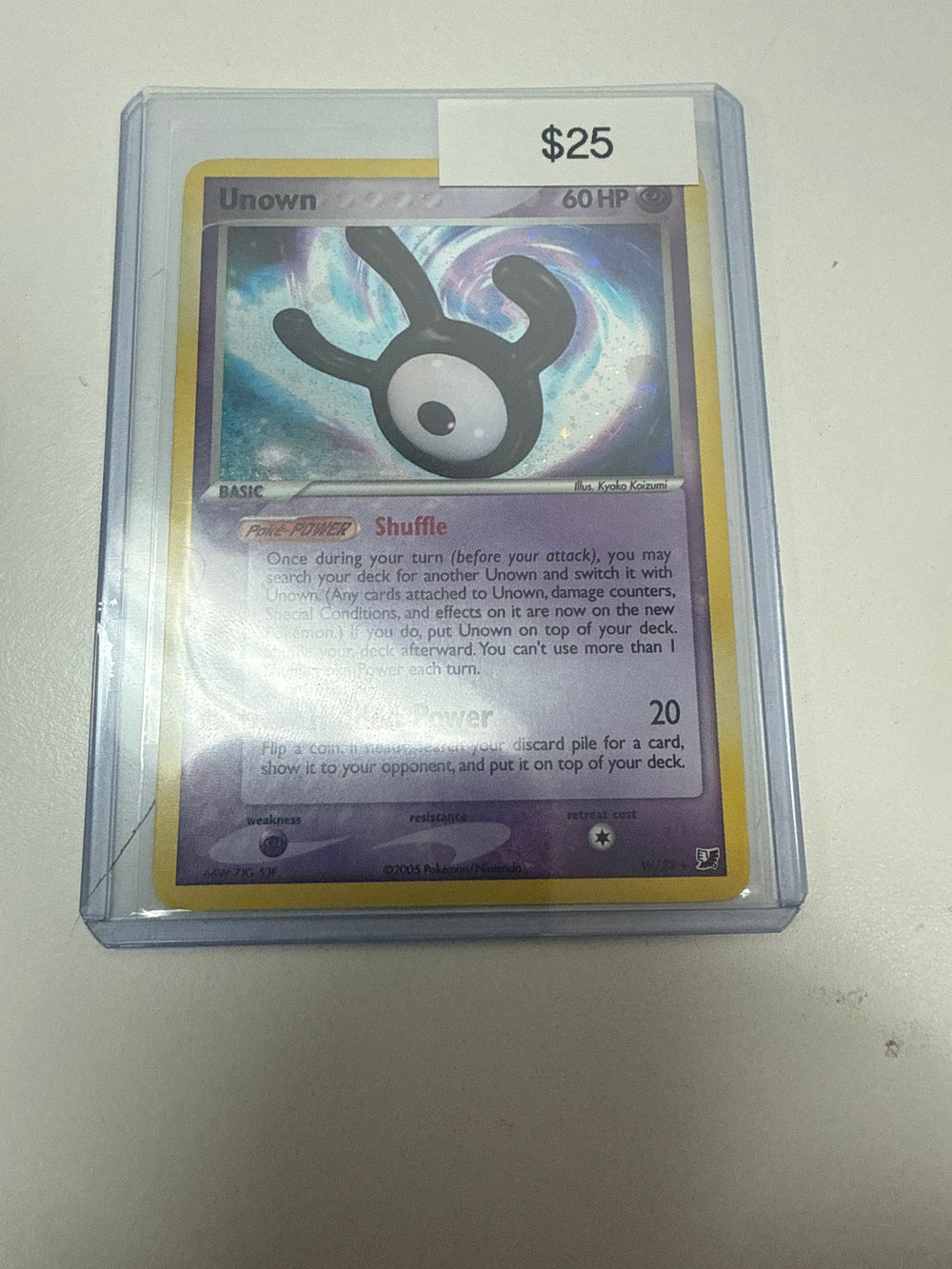Pokemon Unown Holo #W/28