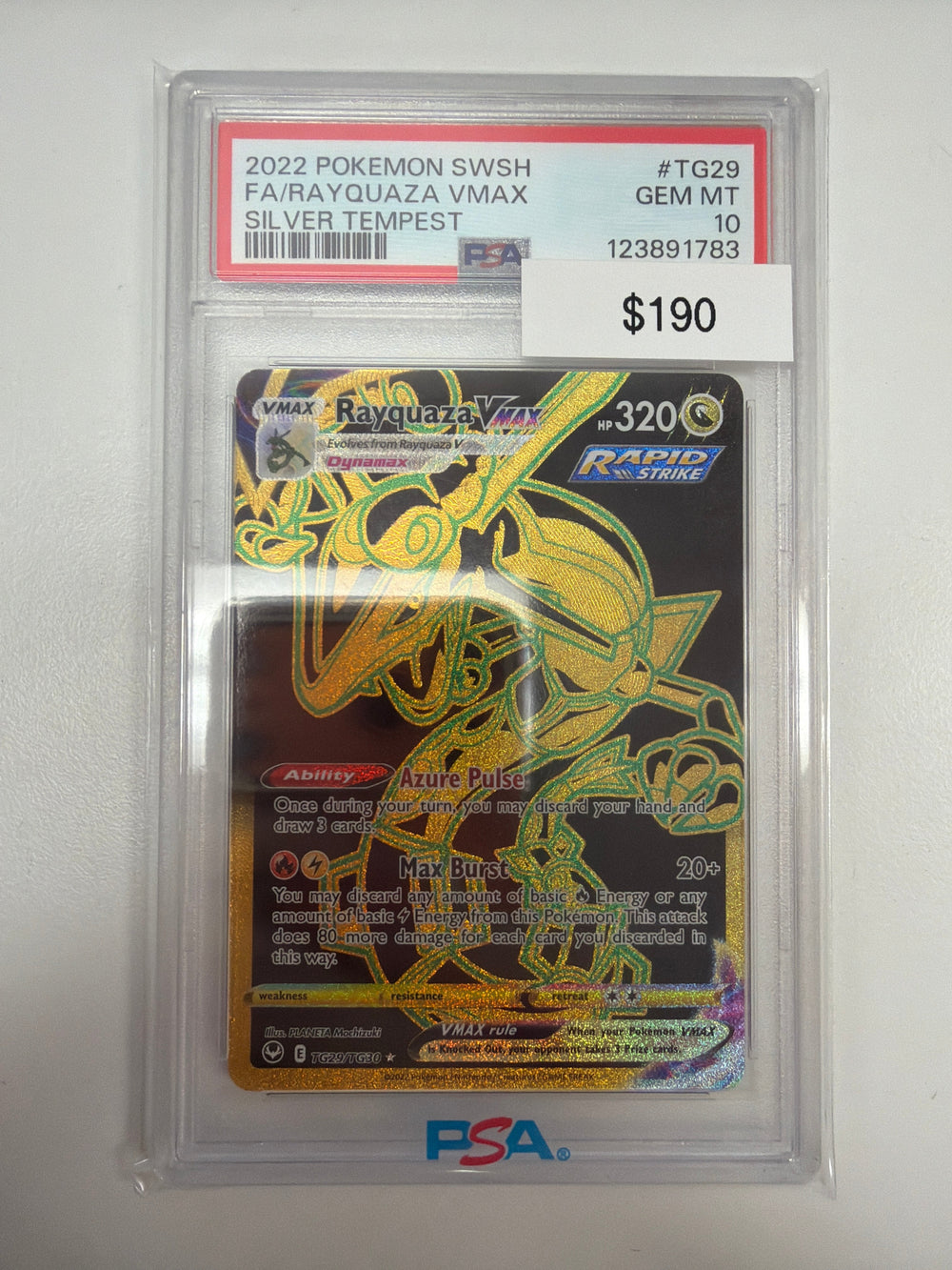 Pokemon Rayquaza Vmax TG29/TG30 PSA 10