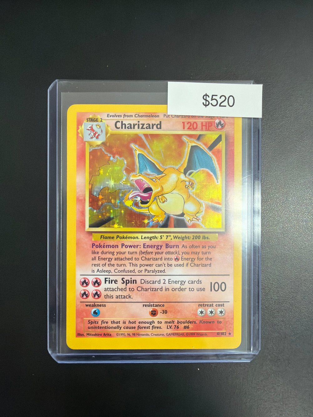 Pokemon Base Set Charizard #4/102 LP