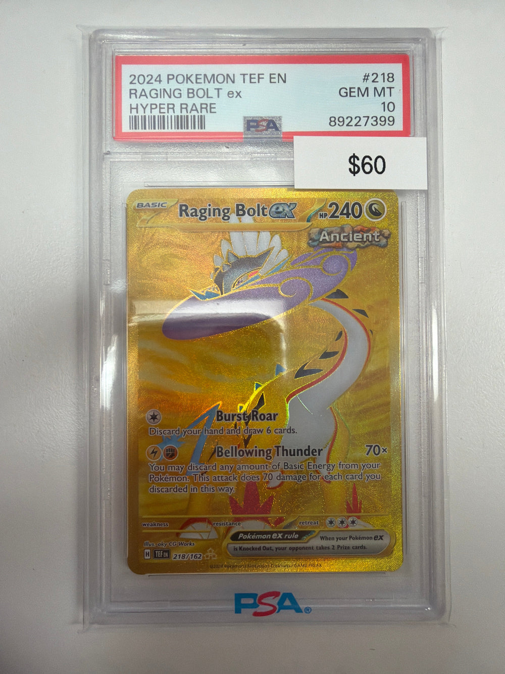 Pokemon Raging Bolt ex 218/162