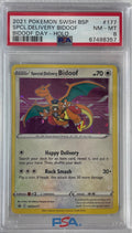 2021 POKEMON BLACK STAR PROMO SPECIAL DELIVERY BIDOOF - HOLO SWSH177 PSA 8