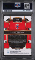 Erling Haaland #93 White Sparkle PSA 9 2023-24 Panini Select FIFA