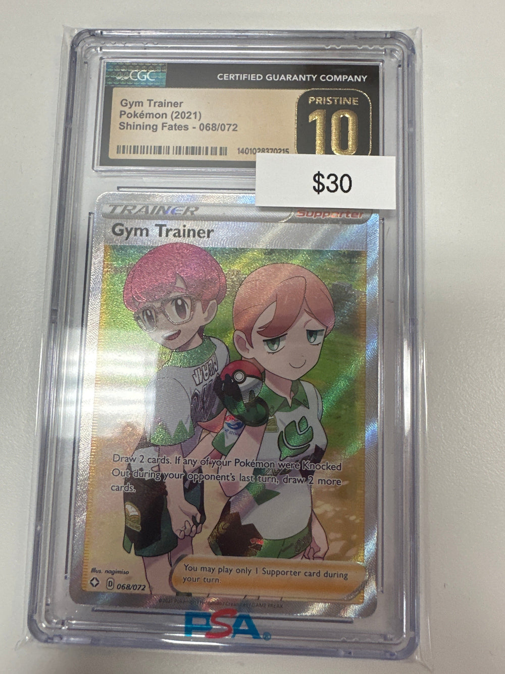 Pokemon Japanese Gym Trainer 068/072 CGC Pristine 10